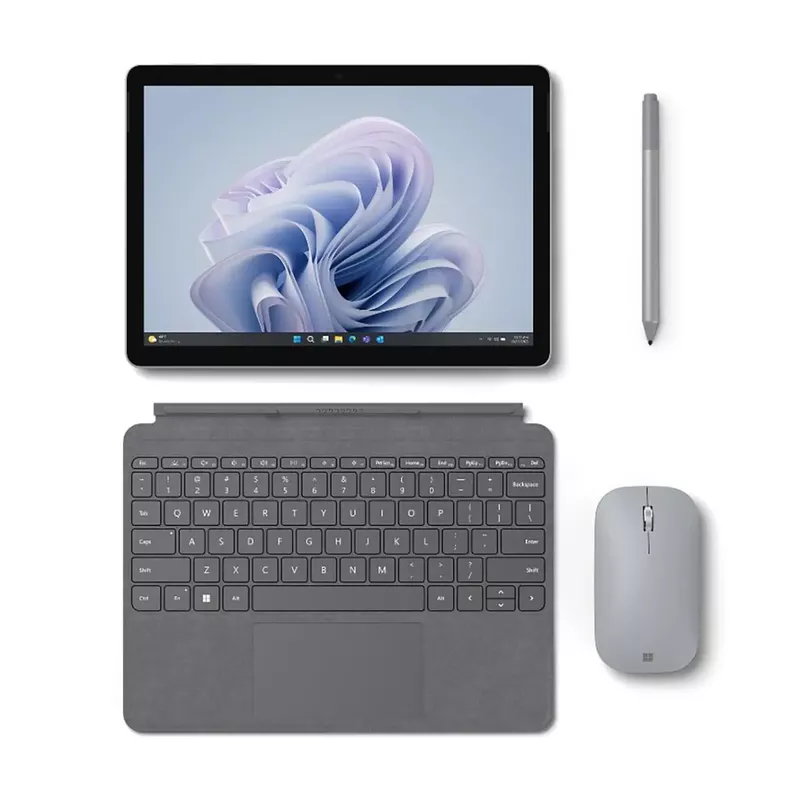 Microsoft Surface Go 4 10.5" 2-In-1 Wi-Fi Tablet, Intel N200 1.0GHz, 8GB RAM, 128GB SSD, Windows 11 Pro, Platinum