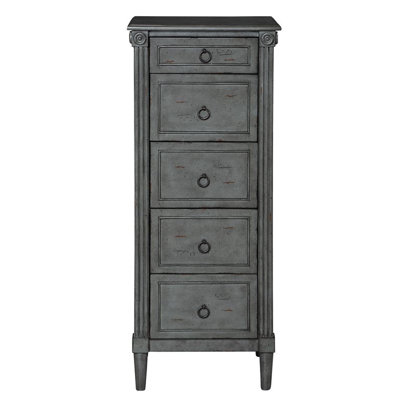 Furniture of America Joneigh Traditional Solid Wood 5-drawer Chest - Antique Gray