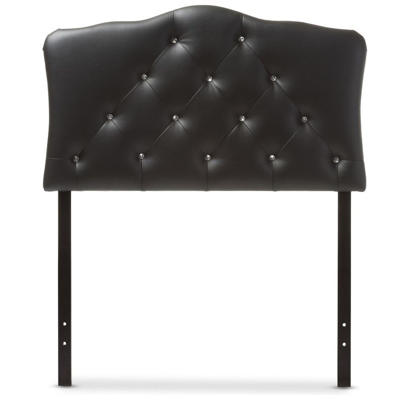 Contemporary Headboard by Baxton Studio - Full - Black Faux Leather