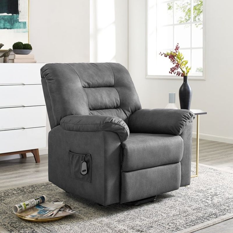 Fayette Power Lift Recliner Chair with Remote - Grey