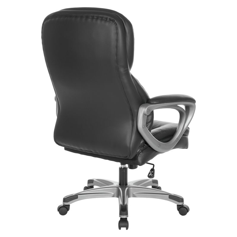 Bonded Leather Executive Office Chair - Charcoal
