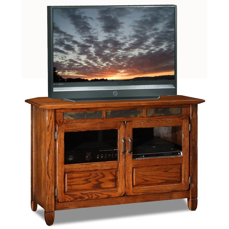 Rustic Oak/Slate 46-inch TV Stand & Media Console - -