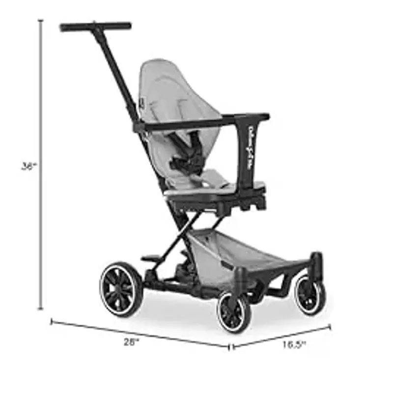 Dream On Me Drift Rider Baby Stroller in Gray, Lightweight Stroller with Compact Fold, Sturdy Design, 360 Degree Angle Rotation Travel Stroller