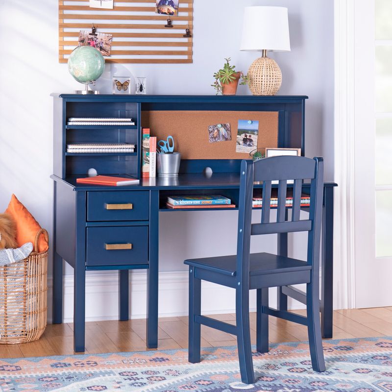 Guidecraft Kid's Taiga Desk and Hutch - Blue