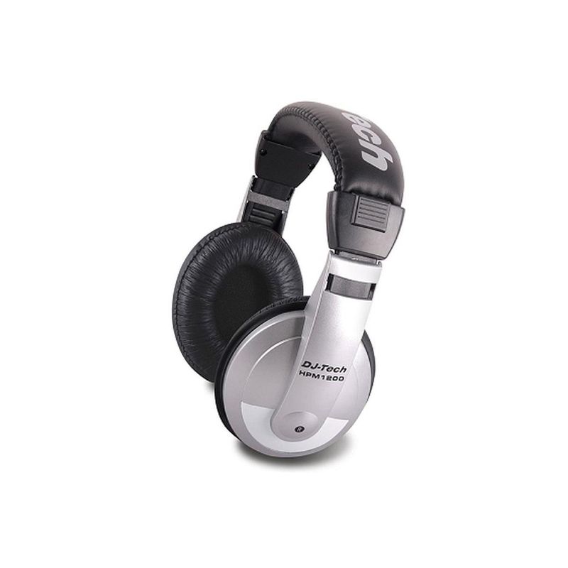 DJ Tech HPM1200 Multi-Purpose Headphones with 100-18kHz Ultra-Wide Frequency Response and 1/8" TRS Stereo Jack Plus 1/4" TRS Adaptor,...