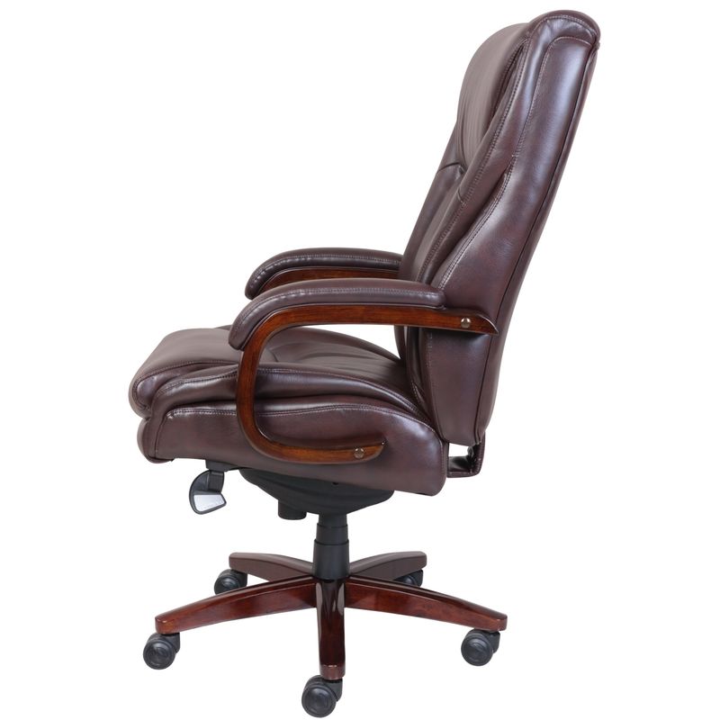 La-Z-Boy Big and Tall Edmonton Chestnut Brown Bonded Leather Executive Office Chair with ComfortCore