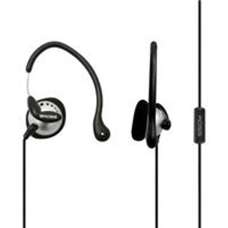 Koss KSC22i Ultra Lightweight Sport Ear-Clip Headphones with Microphone, White