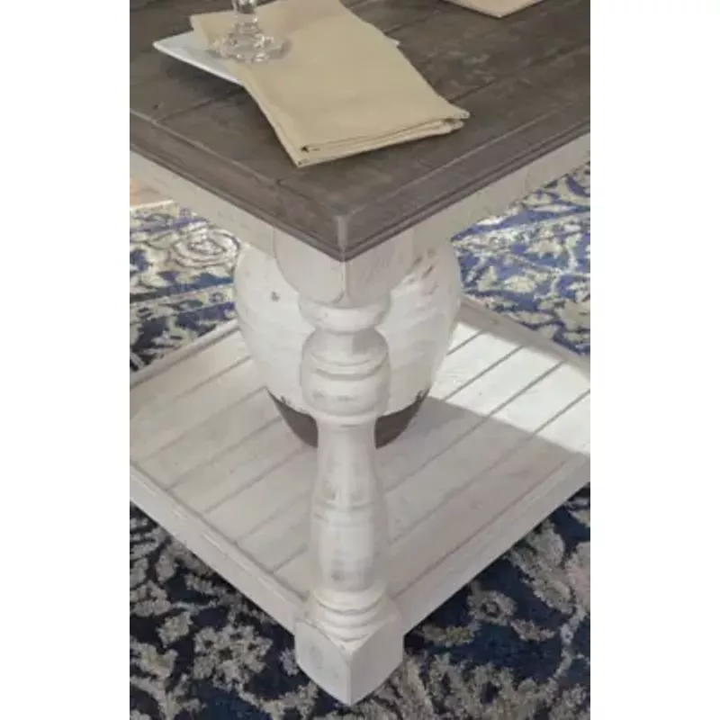 Gray/White Havalance Rectangular End Table