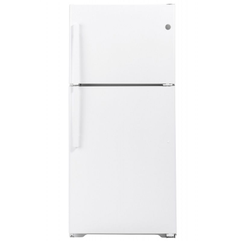 GE White 21.9 Cu. Ft. Top Freezer Refrigerator