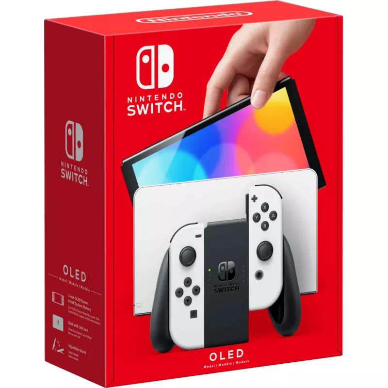 Nintendo Switch OLED White + Paper Mario: The Thousand-Year Door Bundle with Accessories