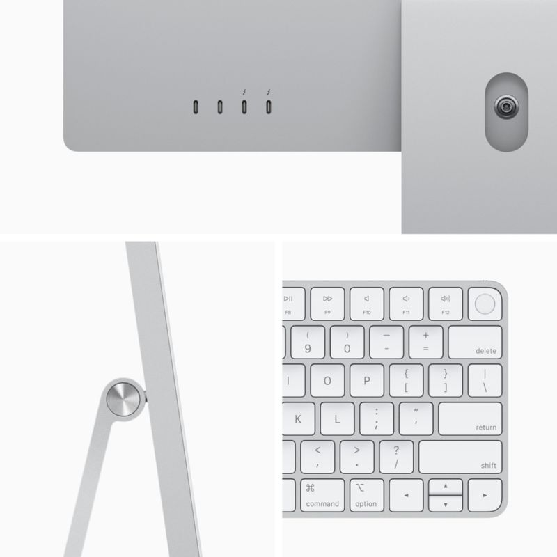 Alt View Zoom 13. 24" iMac with Retina 4.5K display - Apple M1 - 8GB Memory - 512GB SSD - w/Touch ID (Latest Model) - Silver