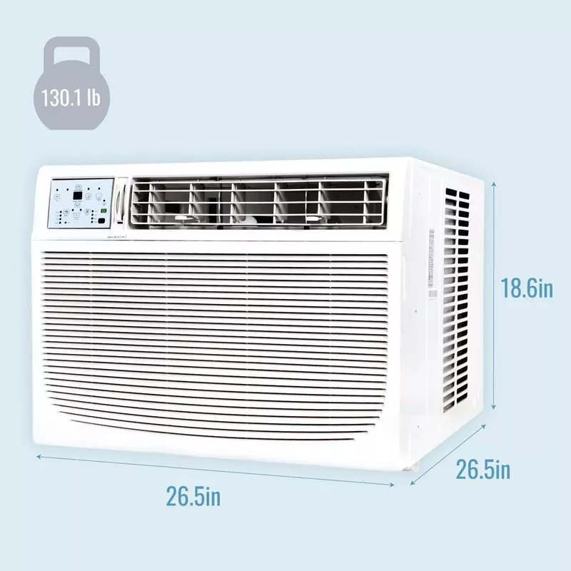 KEYSTONE - 25,000/24,700 BTU 230V Window/Wall Air Conditioner with Follow Me LCD Remote Control
