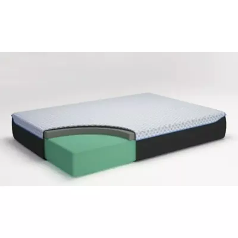 White/Blue 12 Inch Chime Elite King Mattress/ Bed-in-a-Box