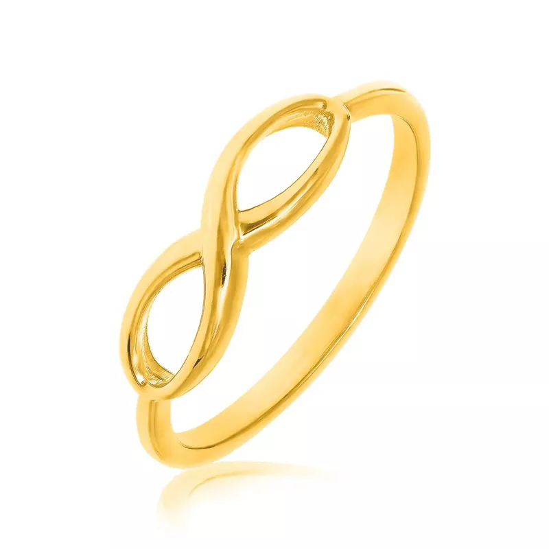 14k Yellow Gold Infinity Ring in High Polish (Size 7)