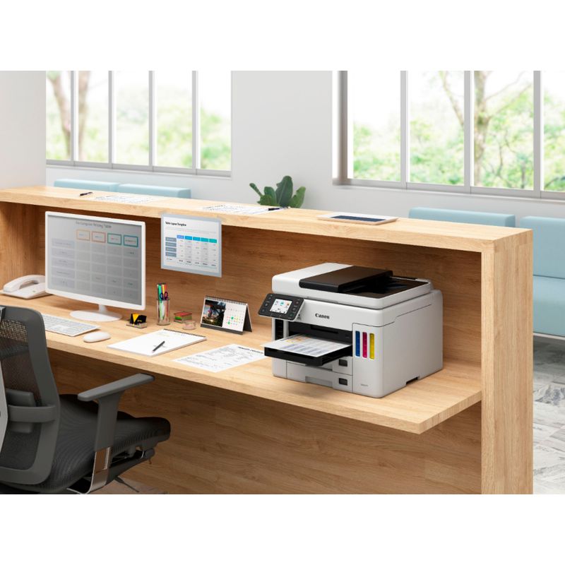 Alt View Zoom 28. Canon - MAXIFY MegaTank GX7021 Wireless All-In-One Inkjet Printer with Fax - White