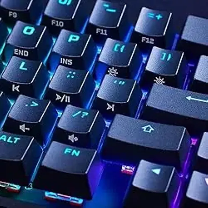 HyperX - Alloy Origins 65% Compact Wired Mechanical Aqua Tactile Switch Gaming Keyboard with RGB Lighting - Black