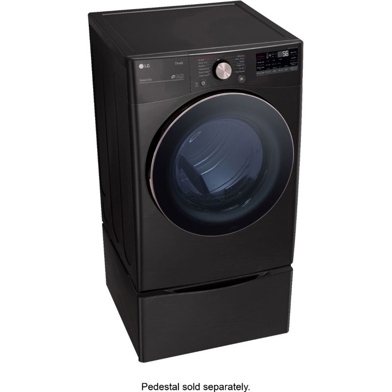 Alt View Zoom 22. LG - 7.4 Cu. Ft. Stackable Smart Gas Dryer with Steam and Built-In Intelligence - Black steel