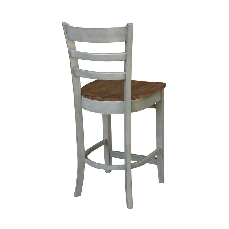 Emily Solid Wood Stool - Cinnamon/Espresso - Counter height