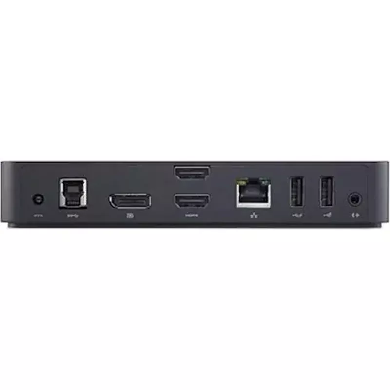 Dell - D3100 USB 3.0 Docking Station- HDMI - DP  - Ethernet - USB-C - USB-A - Headphone and audio output -Plug and Play - Black