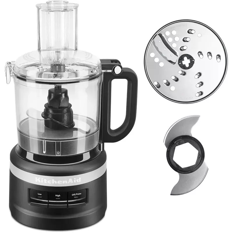 KitchenAid Easy Store 7-Cup Food Processor in Matte Black