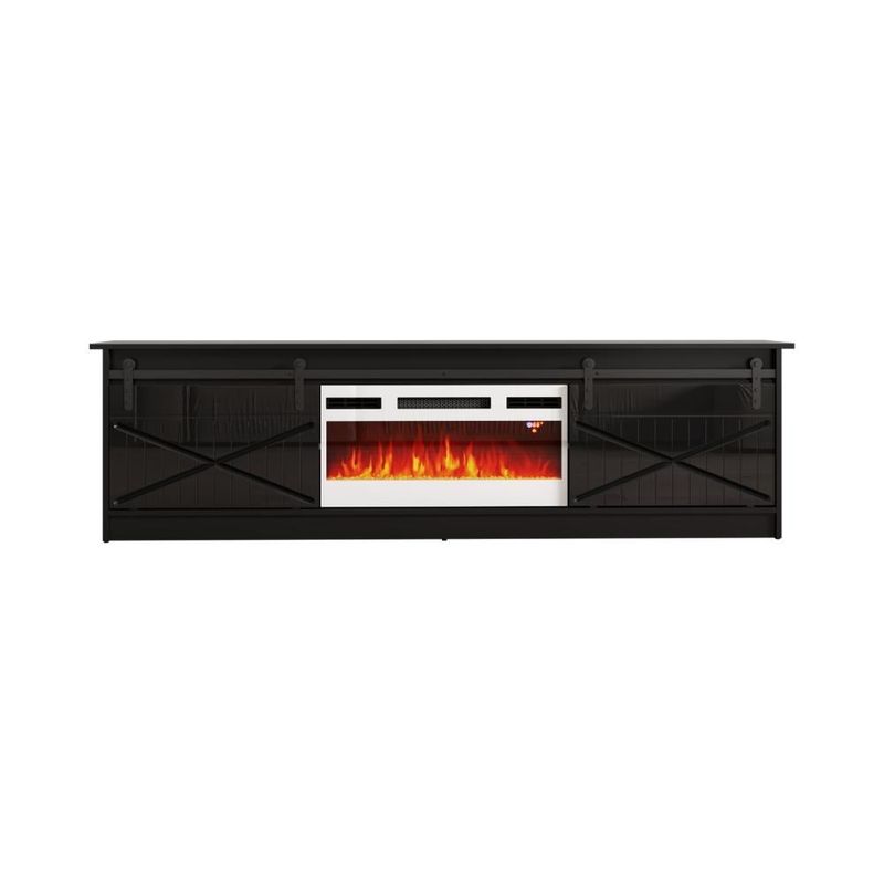 Granero WH-EF Electric Fireplace 79" TV Stand - Black