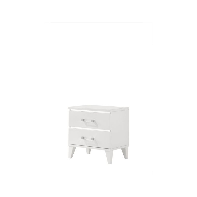 ACME Chelsie Nightstand in White - 2-drawer - White