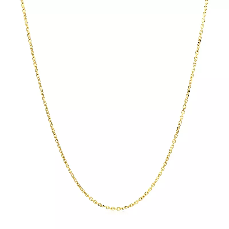 18k Yellow Gold Cable Chain 1.1mm (16 Inch)