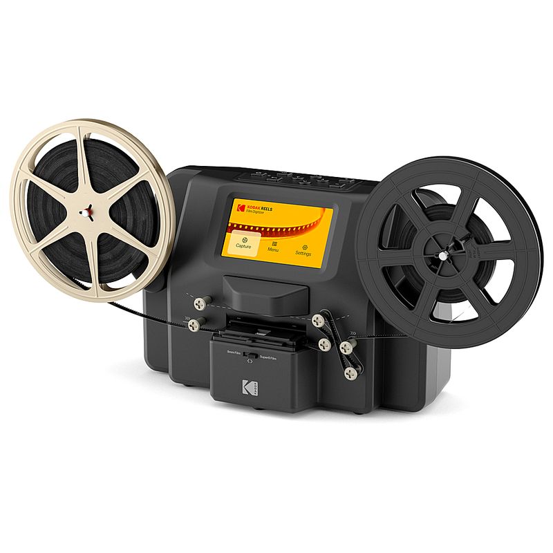 Angle Zoom. Kodak - REELS Film Scanner and Converter for 8mm and Super 8 Film - Black