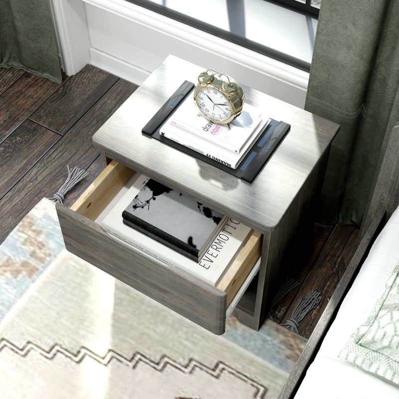 Max & Lily Farmhouse Nightstand with 1 Drawer - White