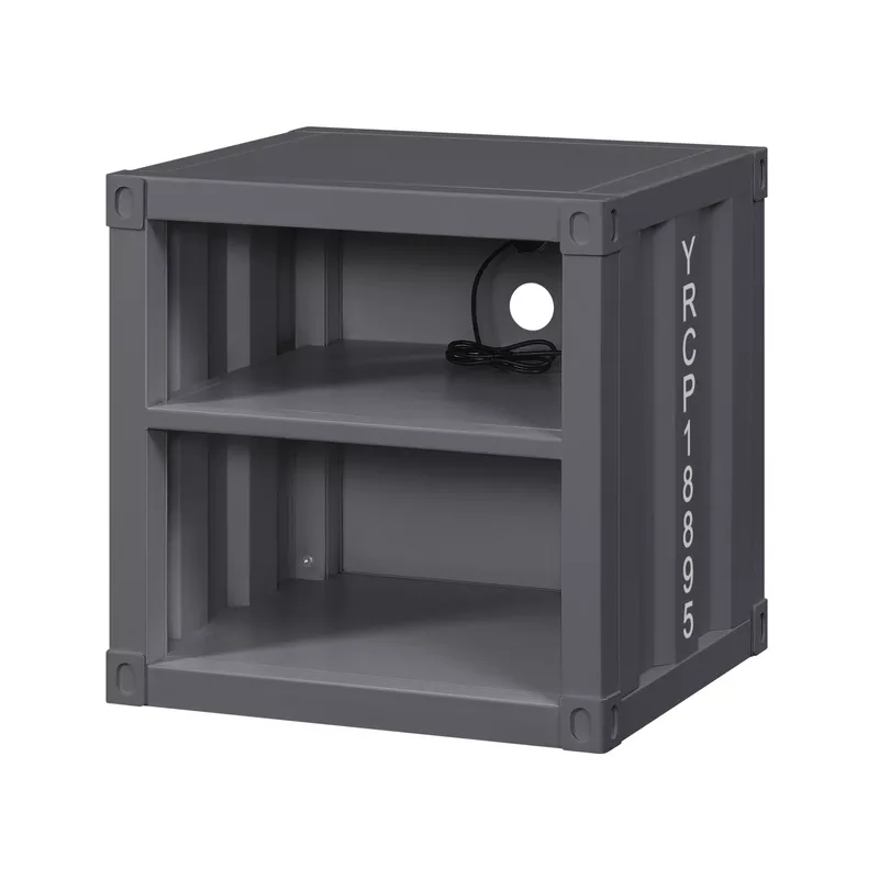 ACME Cargo Nightstand w/USB, Gunmetal