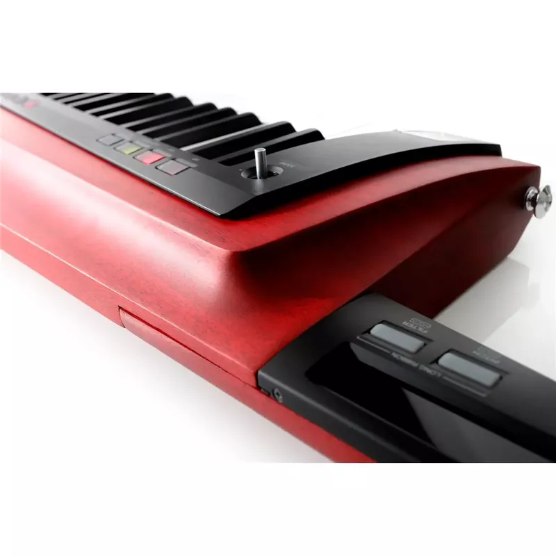 Korg RK-100S 2 37-Keys Keytar Controller Keyboard and Modeling Synthesizer, Translucent Red