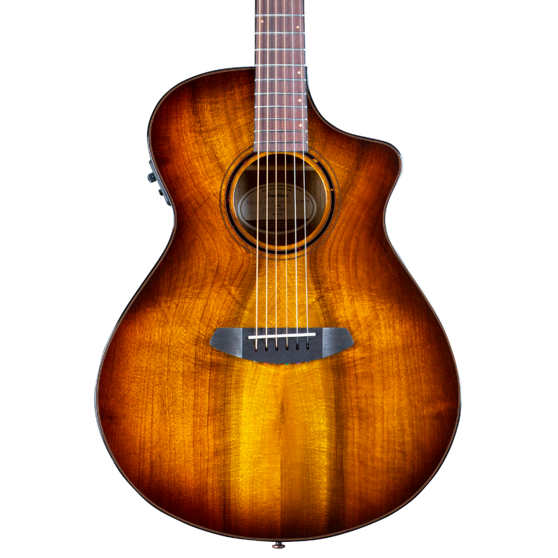 Breedlove Pursuit Exotic S Concerto Tigers Eye CE Acoustic Electric Guitar. Myrtlewood-Myrtlewood