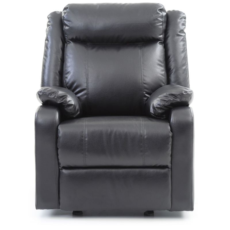 Copper Grove Zug Faux Leather Rocking Recliner - Black