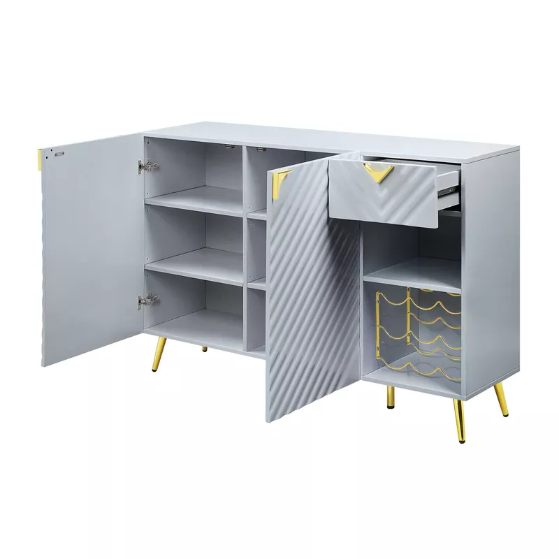 ACME Gaines Server, Gray High Gloss Finish