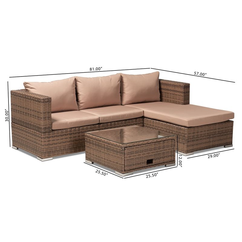 Mambera Contemporary 3-piece Outdoor Patio Set by Havenside Home - 3-Piece Sets