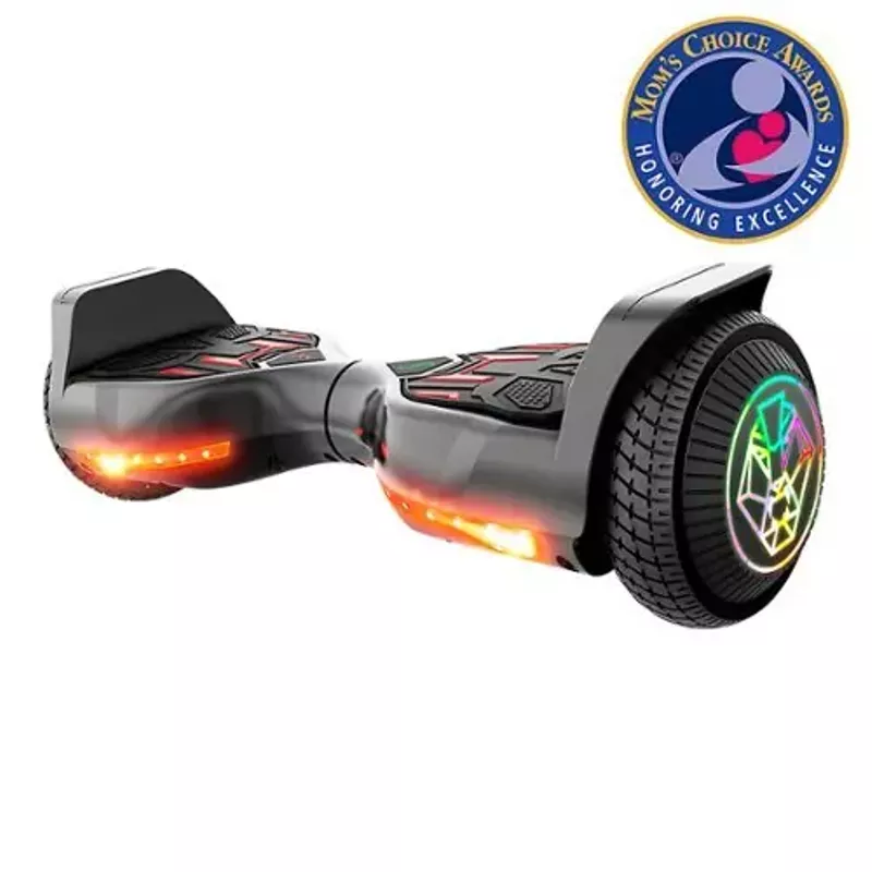 Swagtron - swagBOARD Twist T580 Hoverboard with Light-Up LED Wheels & Exclusive LiFePo™ Battery - Speeds up to 6.5 mph - Black