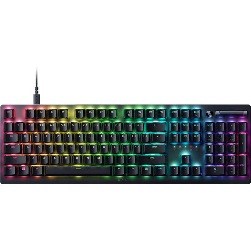 Front Zoom. Razer - DeathStalker V2 Full Size Wired Optical Linear Gaming Keyboard with Low-Profile Design - Black