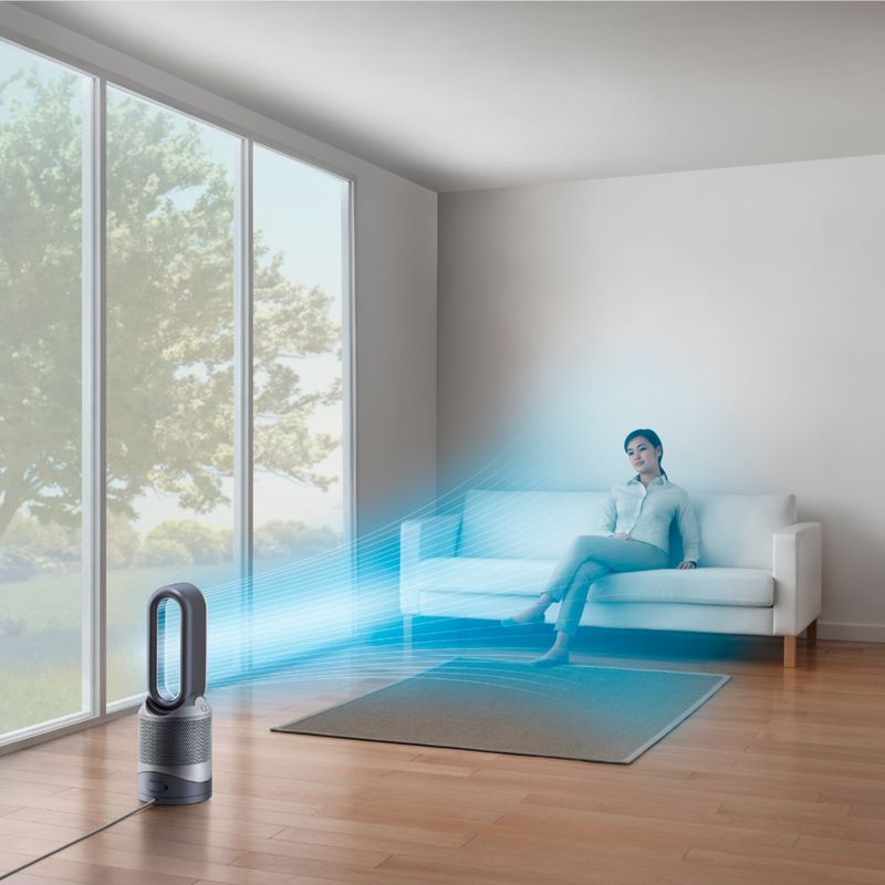 Alt View Zoom 11. Dyson - HP01 Pure Hot + Cool Air Purifier, Heater and Fan - Iron/Silver