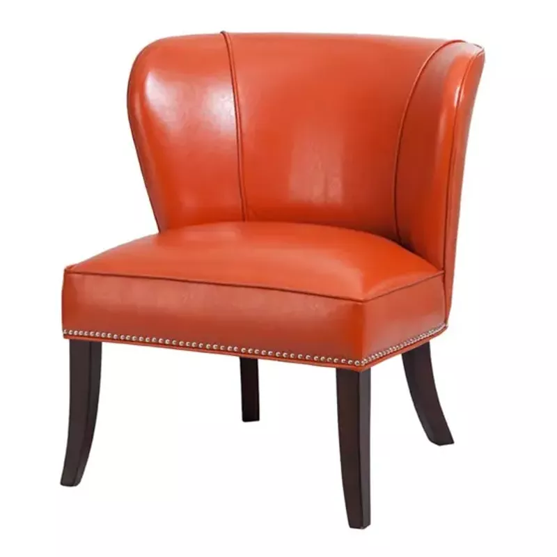 Orange Hilton Armless Accent Chair