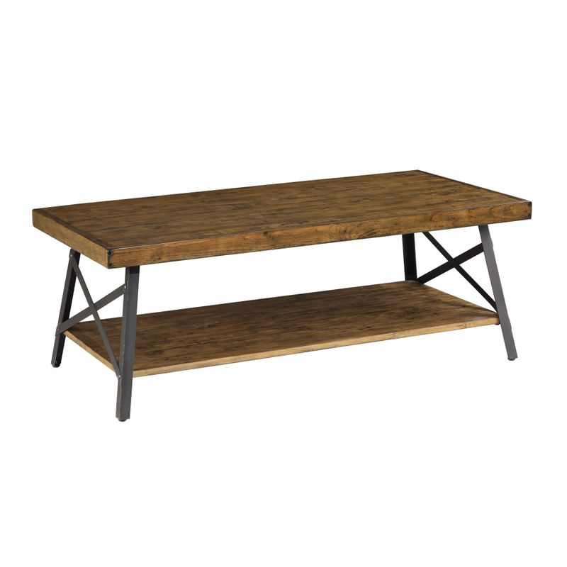 Carbon Loft Oliver Modern Rustic Wood Coffee Table - Brushed Grey