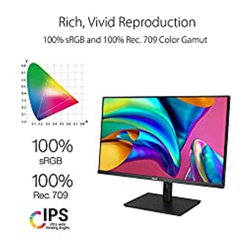 ASUS ProArt Display 31.5” 1440P Monitor (PA328QV) – IPS, QHD (2560 x 1440), 100% sRGB, 100% Rec.709, Color Accuracy ΔE < 2, Calman...