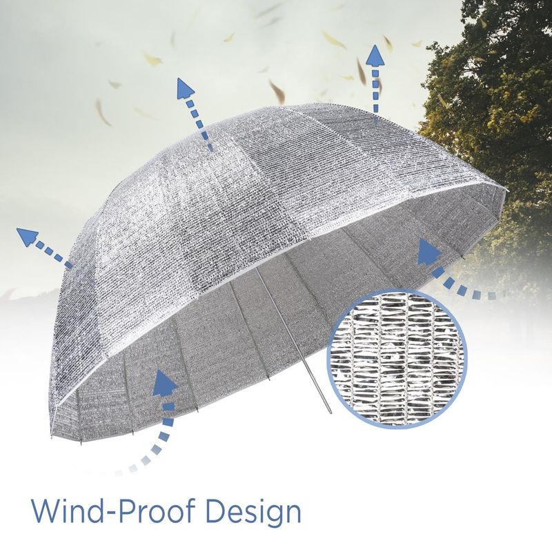 Glow Wind Proof 65" EZ Lock X-Large Deep Fiberglass Umbrella