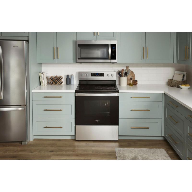Alt View Zoom 20. Whirlpool - 5.3 Cu. Ft. Freestanding Electric Convection Range with Air Fry - Stainless Steel