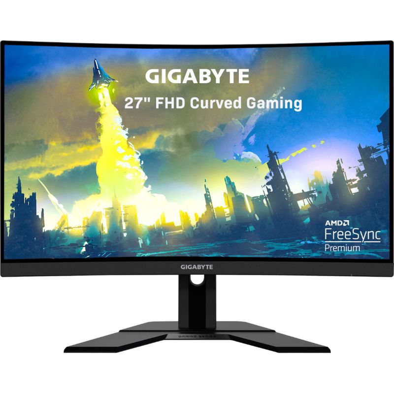 Front Zoom. GIGABYTE - G27FC A 27" LED Curved FHD FreeSync Premium Gaming Monitor (HDMI, DisplayPort, USB) - Black