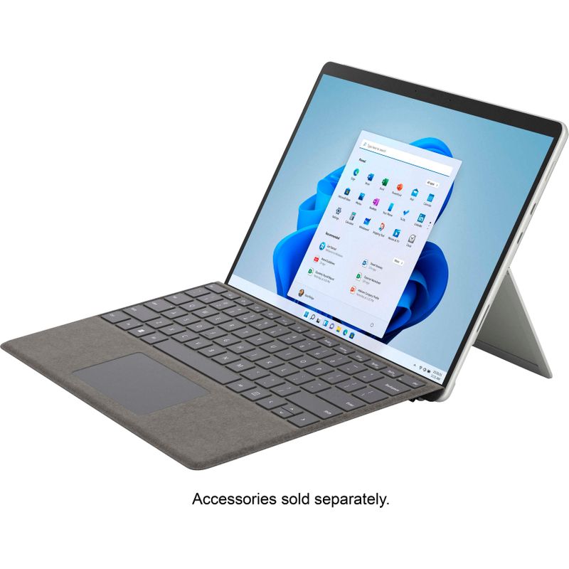Front Zoom. Microsoft - Surface Pro 8 – 13” Touch Screen – Intel Core i5 – 8GB Memory – 128GB SSD – Device Only - Platinum