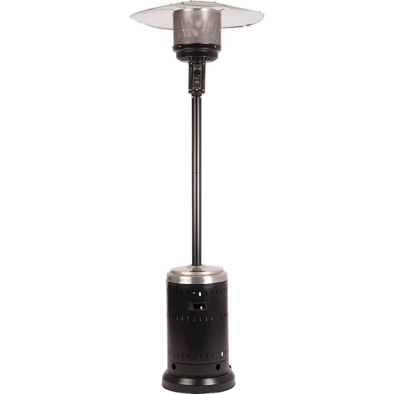 Front Zoom. Fire Sense - Patio Heater - Onyx/Stainless Steel
