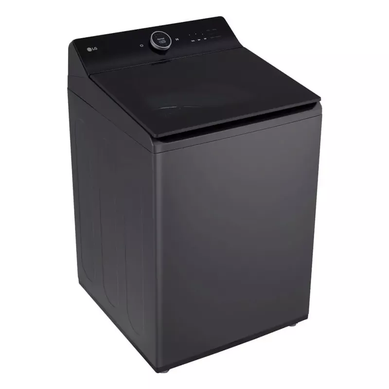 LG - 5.5 Cu. Ft. High Efficiency Smart Top Load Washer with EasyUnload - Matte Black