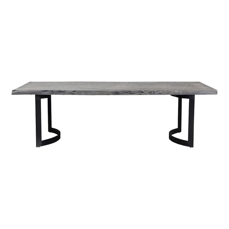 Aurelle Home Bennett Rustic Live Edge Dining Table - Extra Small - Grey