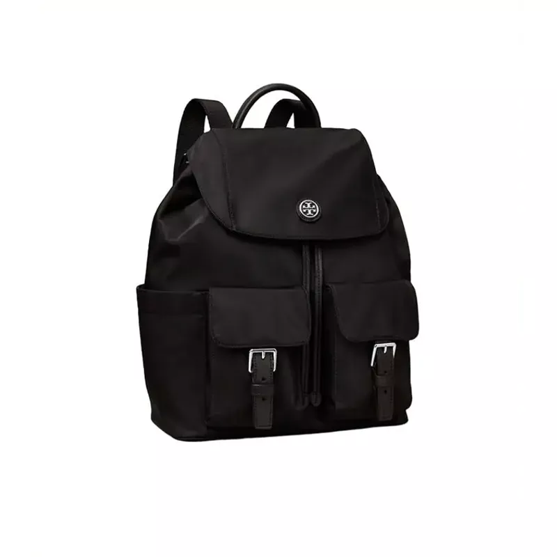 Tory Burch Virginia Flap Backpack (Black)