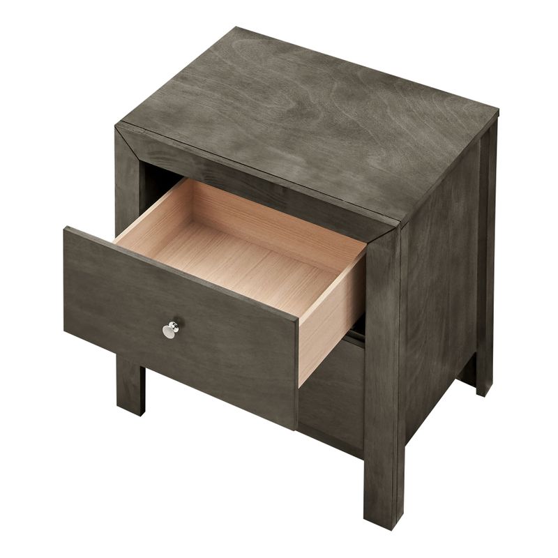 Burlington 2-drawer Wood Nightstand - Grey